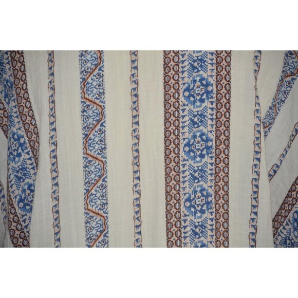 Easel Size M Kimono Top Coverup Open Front Cardigan Geo Print Boho Tassels - Picture 10 of 13